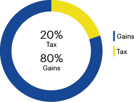 long term capital gains chart