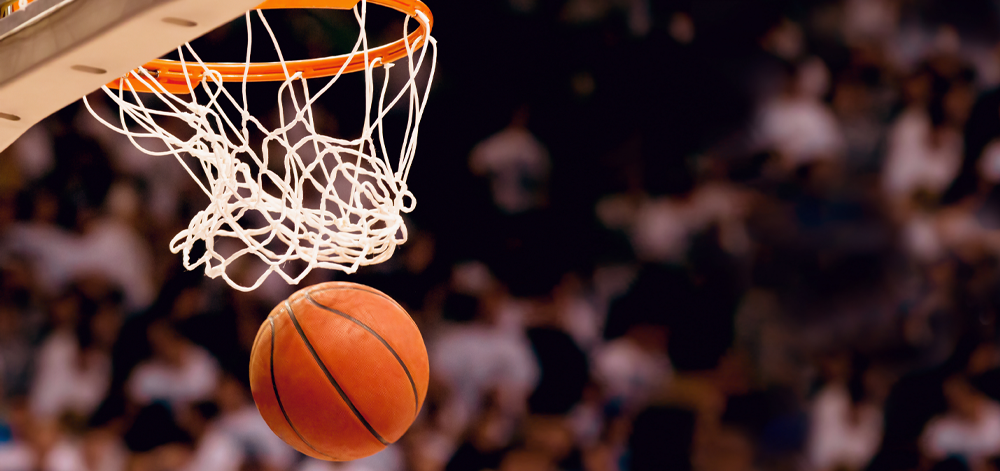 Basketball through the hoop