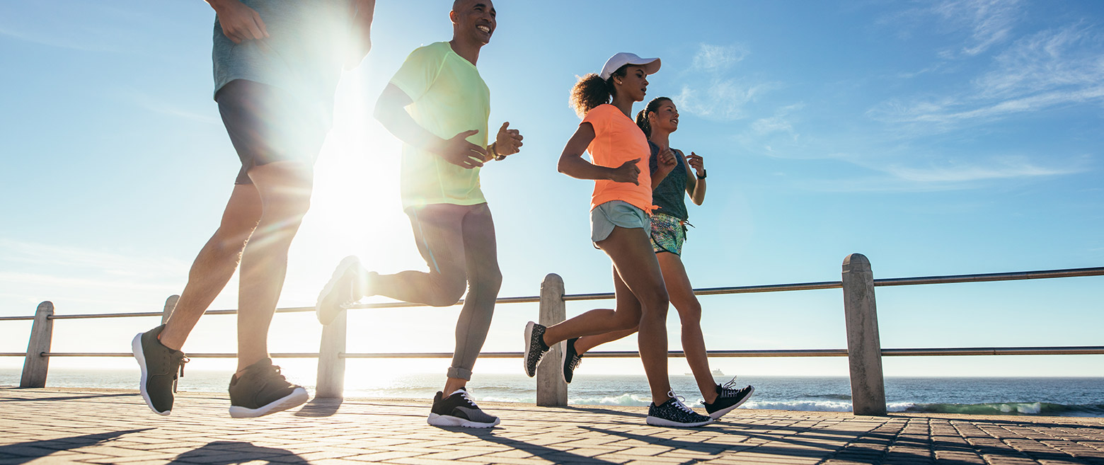 Group of people jogging