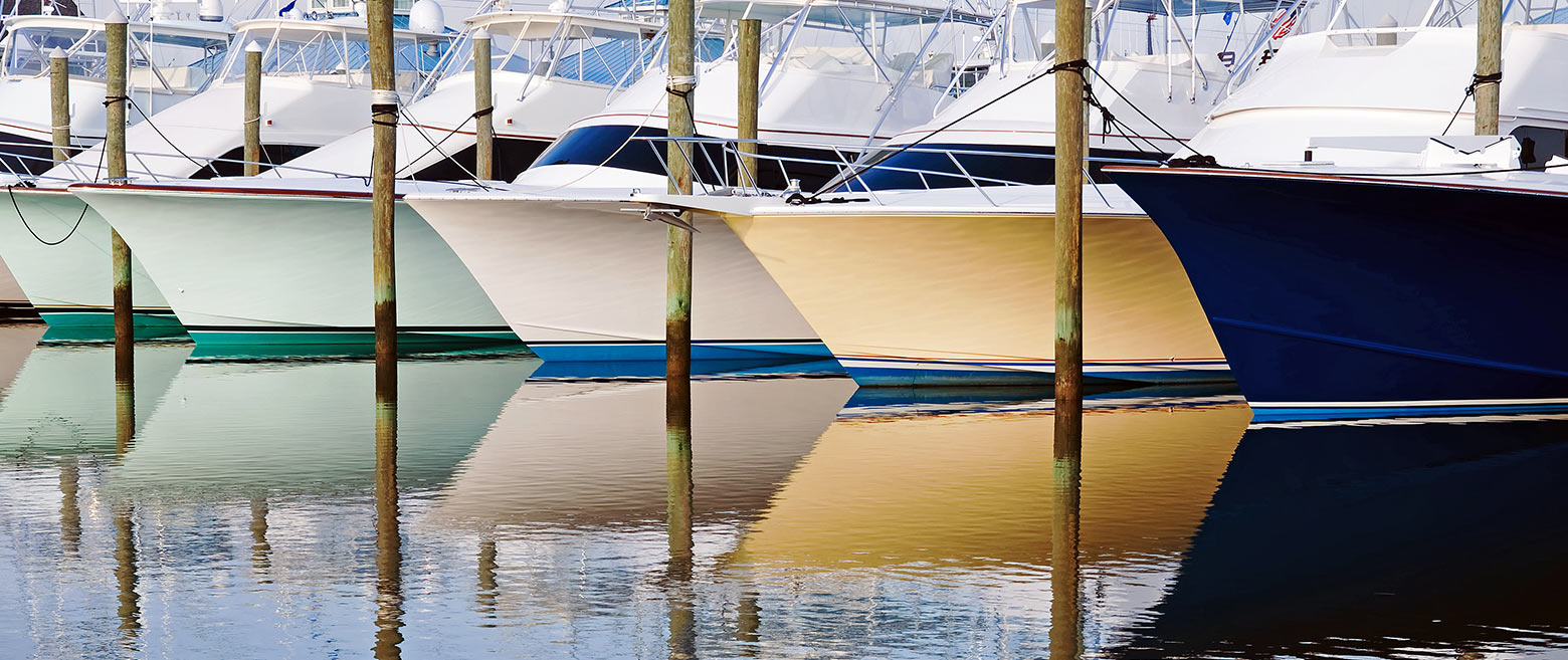 View of boats on a dock