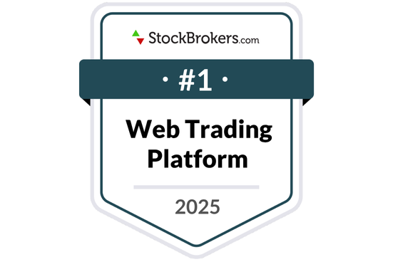 Awards badge for #1 Web Trading Platform from Stockbrokers.com