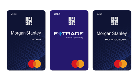 Debit cards available at E*TRADE