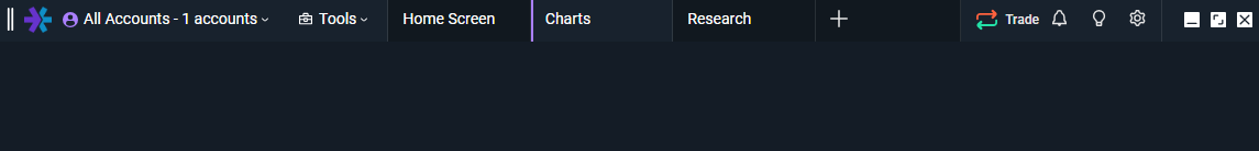 Image of top bar of Power ETRADE Pro