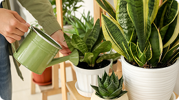 Plants getting watered