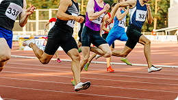 Runners on a track